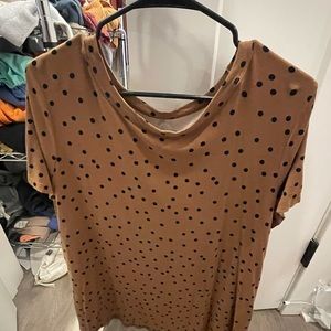 black Polk a Dot top 1x maurices 24/7